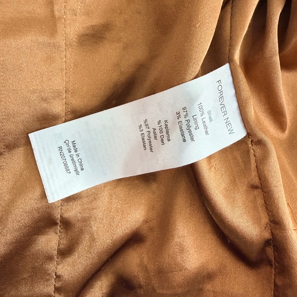 Forever New Tan Suede Fringe Jacket - Picture 4 of 5